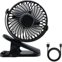 Ventilateur portable sans pales à pince - 3 vitesses, silencieux, clip Ventilateur portable sans pales à pince - 3 vitesses, silencieux, clip