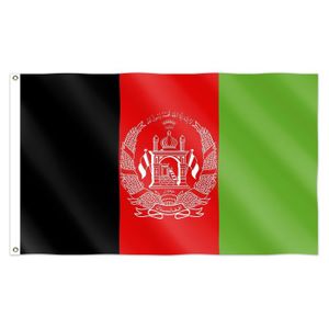 DRAPEAU - BANDEROLE Drapeau - banderole - echarpe Shatchi - 11216 - Banniere de Cricket Afghan avec Drapeau Afghan Rouge 150 x 90 cm