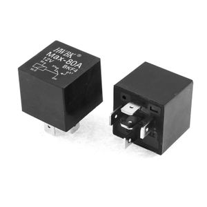 2 Relais Étanches Uxcell DC 12V 60A – 5 Broches – Pour Voiture, Bateau, Charge