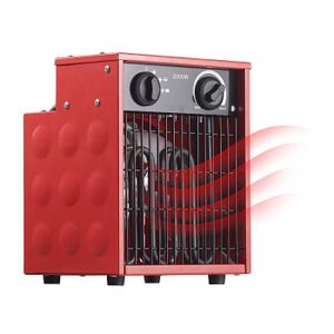 Red-Hot 3,3 kW : Chauffage soufflant de chantier pour locaux jusqu