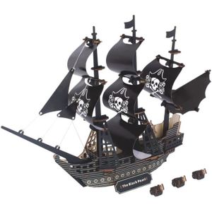 MAQUETTE DE BATEAU Puzzle 3D Bois Bateau Pirata - Maquette Perla Noir