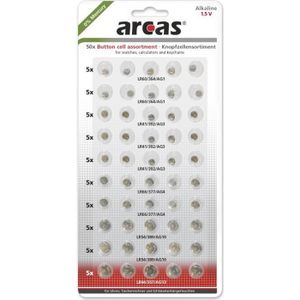 Lot de 45 piles boutons alkalines AG 1/3/4/10/12/13 - Provence