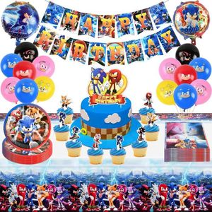 Kit anniversaire Sonic New 8 personnes 36 pièces