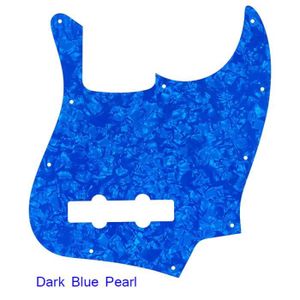 KIT OUTILS - PIÈCES Kit outils-pièces,plaque de protection personnalisée pour guitare Jazz basse, 10 trous, 4 cordes, Standard, plaque - Dark Blue Pearl