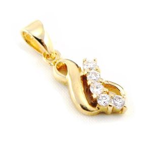 Pendentif Plaqué Or En Forme De Clé De Sol Musicale - 23x10mm, Unisexe, Neuf Avec étiquette
