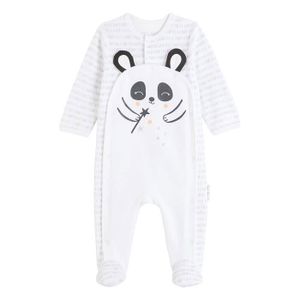 PYJAMA Pyjama bébé en velours ouverture pont Little Panda