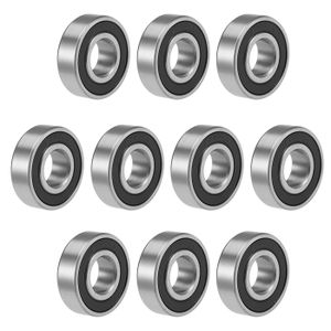 sourcing map 6301-2RS Roulement à Billes à Gorge Profonde Z2 12mm x 37mm x 12mm Double Blindage Acier Carbone 4Pcs 
