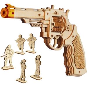 ASSEMBLAGE CONSTRUCTION RoWood Puzzle 3D Bois Pistolet - Maquette Pistolet