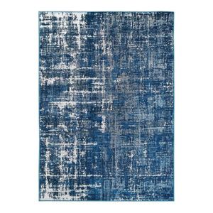 TAPIS DE COULOIR STELLE - Tapis effet patiné vintage bleu 120 x 170 cm