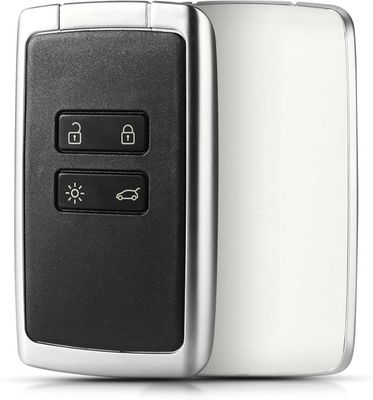 2 Coques Silicone Pour Clé Renault - Protège-clés 4 Boutons + Porte-clés + Tournevis - Noir - Antichoc, Antidérapant - 6