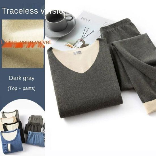 Ensemble Sous-vêtements Thermiques Femme - Modal Extensible - Haut Manches Longues Et Leggings - Taille XS-XXL