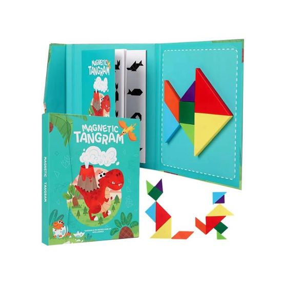 Jeu Tangram - Jeux de logique Enfant - Puzzle magnétique - Jeu éducatif