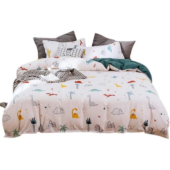 Housses De Coussin Dinosaure 33x45 Cm - Lot De 2, Velours, Imprimé Plantes Tropicales, Déco Chambre Enfant