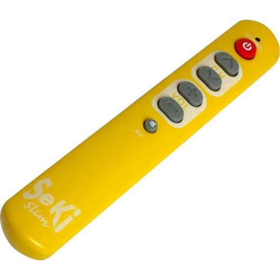 Télécommande Universelle à Grandes Touches Seki 311402 - Apprentissage Infrarouge, Mince, Couleur Orange