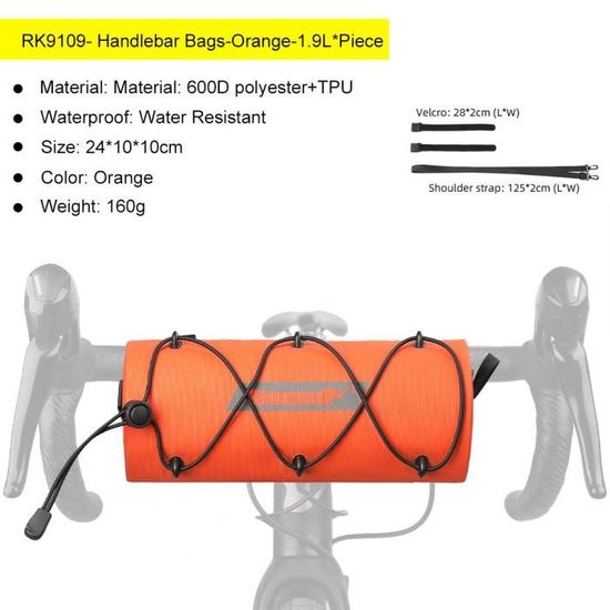 Zhufas Sac Guidon Vélo 2,4 L Imperméable – Sacoche Cadre Vélo Multifonction Noire