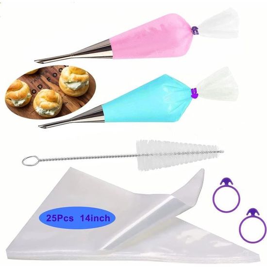 311522E6 Set De Pâtisserie 3 Pièces 1 Seringue À Glaçage Avec 5 Buses