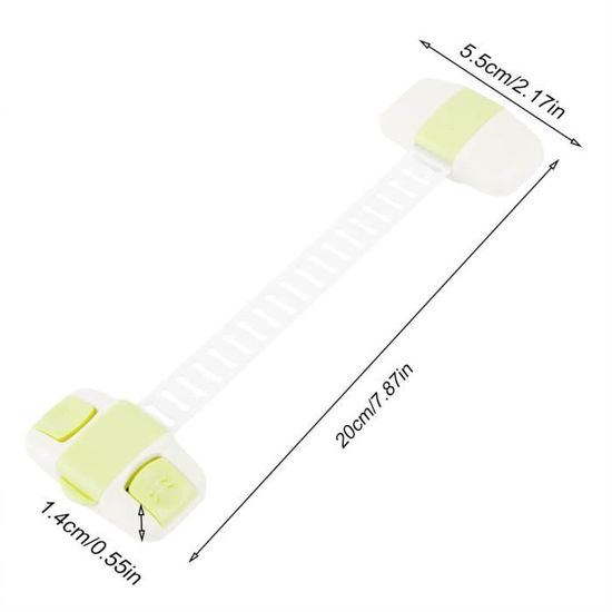 Bloc Porte Securite Bebe Verrous Sécurité Enfant KIDSAFE - Lot De 6, Adhésif 3M, Sans Perçage, Pour Placards Et Tiroirs Verrou Adhésif Placard