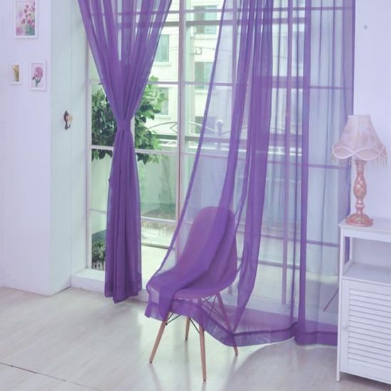 SIPVALE 2 Pièce Rideaux Voilage, Vert 140c x 225c Polyester Voilages
