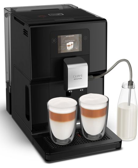 KRUPS EA873810 Intuition Preference - Machine à café - Broyeur à grain - Cafetière expresso cappuccino espresso - Ecran tactile