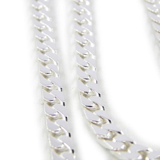 Chaîne Gourmette En Argent 925 - Longueur 55 Cm, Diamètre 4,5 Mm