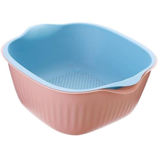 Panier à Riz Et Légumes - Passoire De Drainage En Plastique Blanc - Neuf