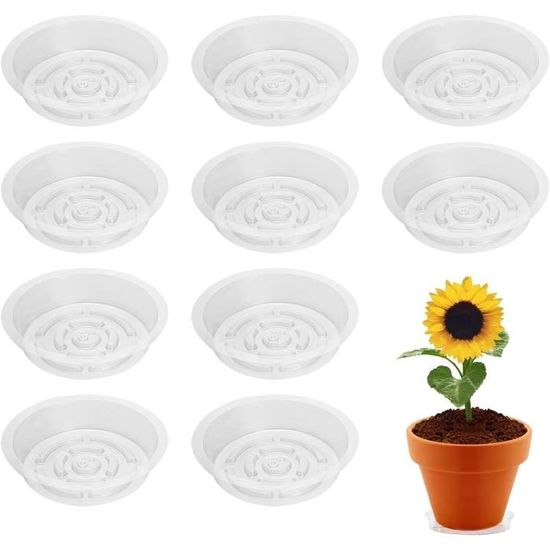 Soucoupes Pour Plantes Transparentes - Lot De 20, Diamètre 25 Cm - En Plastique PP, Pour Intérieur/extérieur - Pour Pots De Fleurs Ou Usage Divers - 2