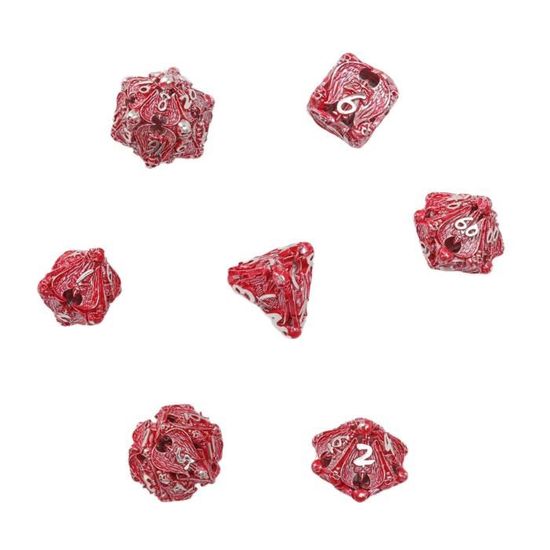 DollaTek 7PCS Jeu De Dés Polyédriques En Métal Avec Sac De Rangement - 8
