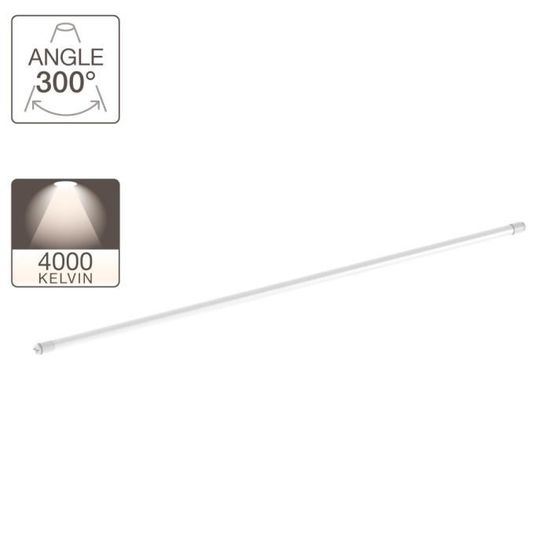 Réglette fluorescent etanche pour tube led 2x22w (eq. 58w) 220v 155cm ip65  edm
