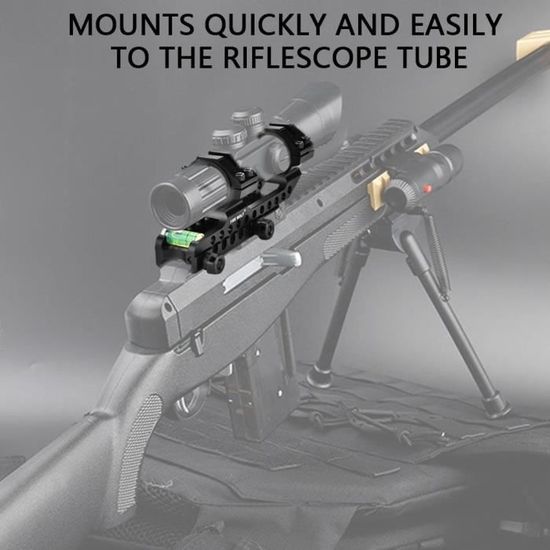 Monture de lunette avec anneaux de carabine à rail Picatinny pour niveau de  bulle pour tir et chasse - Cdiscount Bricolage