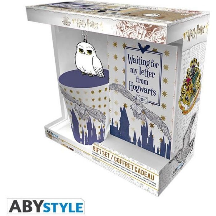 Harry Potter - Coffret Mug thé + Porte-clés + Carnet Hedwige