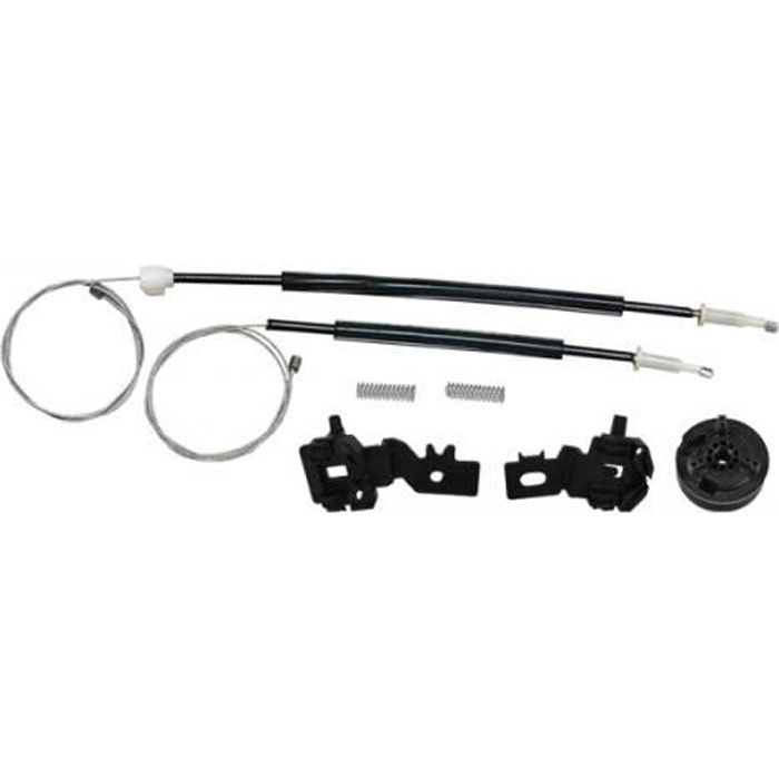 Kit réparation lève vitre Nissan Qashqai Avant Gauche 2007-2010 . Contient 3 cables , 1 poulie, 2 clips,