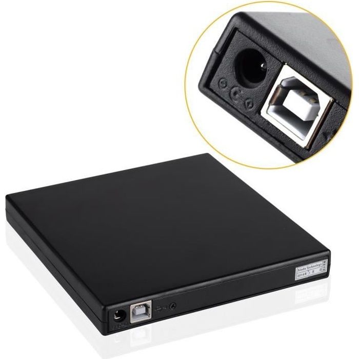X-Century® Lecteur Graveur DVD CD R/RW Externe Slim USB 2.0 Combo pour HP Dell Apple IBM Sony Toshiba Acer Asus