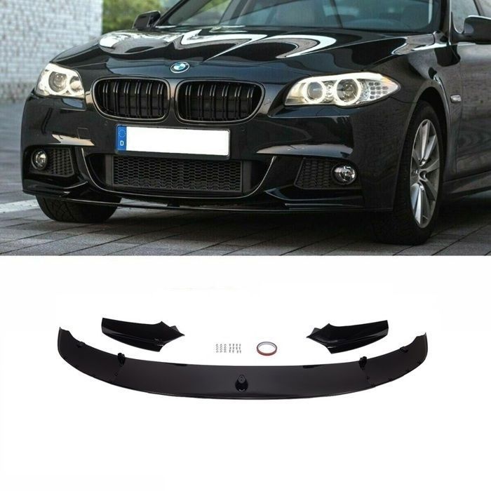 SPOILER AVANT M PERFORMANCE NOIR BRILLANT BMW SERIE 5 F10 PACK M DE 2010 A 2017