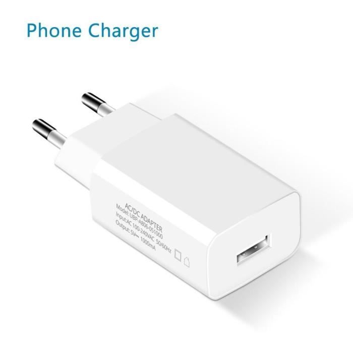 Chargeur USB universel 5V 1a pour téléphone, coque sûre, adaptateur secteur, Charge Portable, pour téléphone Portable [DBDCA68]