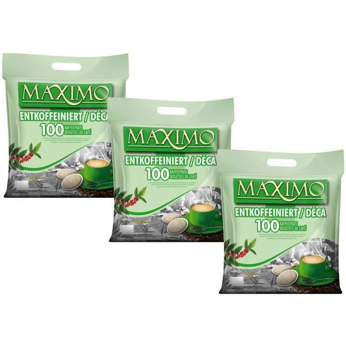 MAXIMO Décaféiné lot 300 dosettes