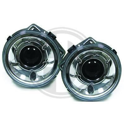 1695380 , Paire de Feux Phares Design chrome pour MERCEDES Classe G W463 de 1989 a 2006