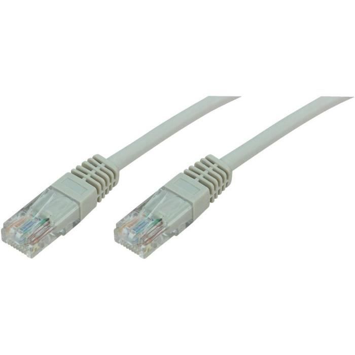 Câble réseau CONRAD RJ45 CAT 5e U/UTP Gris 10 m