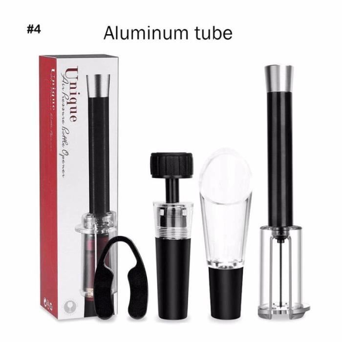 Ouvre-bouteille pompe à pression d'air - Ensemble d'ouvre-vin, pompe à Air, dissolvant de liè - Modèle: Aluminum tube - WMKPQA07313