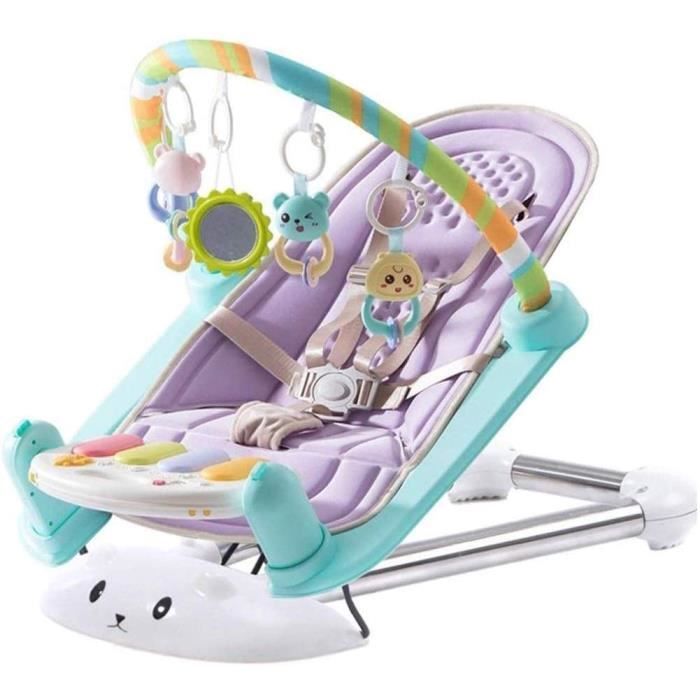 Bébé Rocking Chair, électrique Multi-Fonction Rocking Chair, Comfort Recliner Choc Pliant Portable Enfants Rocking Chair Seat (Color