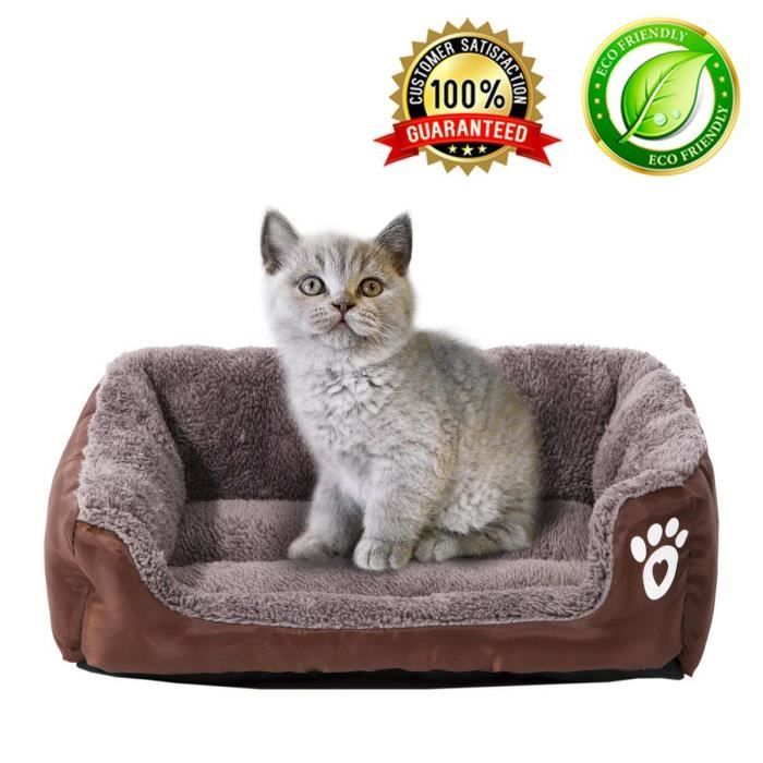 Animaux Lit Pet coussin matelas lit Rond ou ovale en forme pour Chien/Chat Cat Bed pour animaux -marron-M-54*42cm