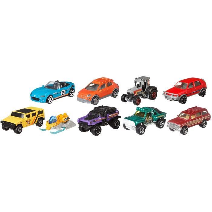 VEHICULE MINIATURE ASSEMBLE ENGIN TERRESTRE MINIATURE ASSEMBLE Matchbox coffret 9 véhicules, jouet pour enfant de petit255