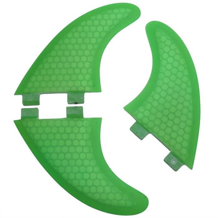 ZJCHAO ailerons de planche de surf Green FCS Surfboard Fin Thruster Fins Future Surfing (G7)