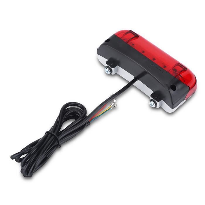 Garosa Feu de freinage de vélo 36V vélo électrique vélo frein lumière LED arrière queue avertissement lampe cyclisme