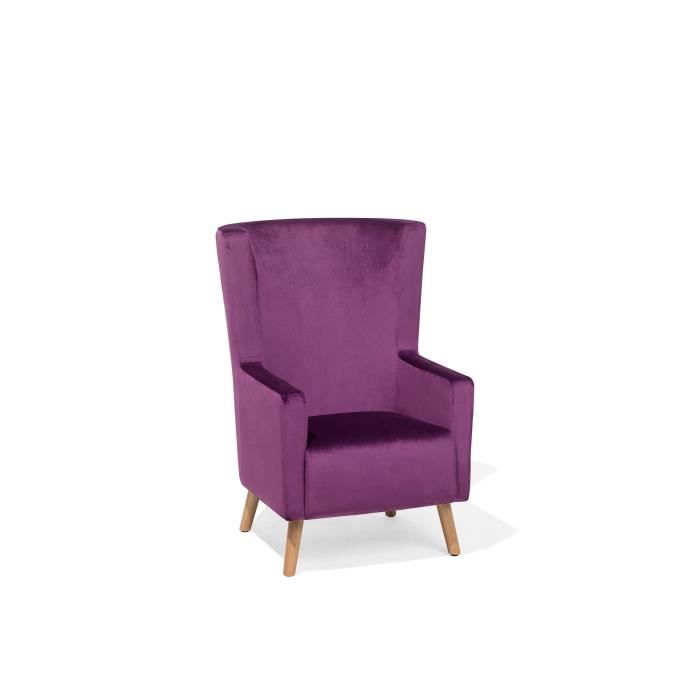 Fauteuil bergère violet ONEIDA