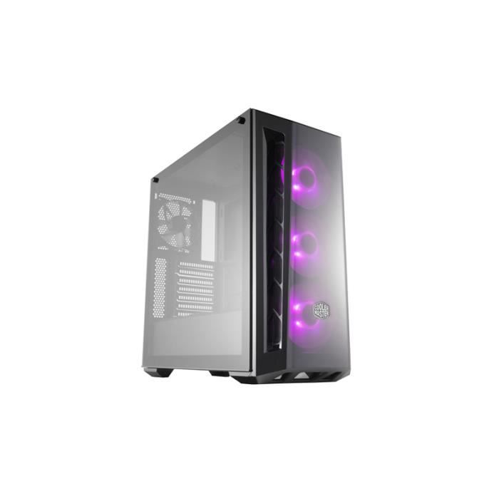 Cooler Master MasterBox MB520 RGB, Boîtier Midi-tour, PC, Plastique, Acier, Verre trempé, ATX,Micro-ATX,Mini-ITX, Noir, Jouer