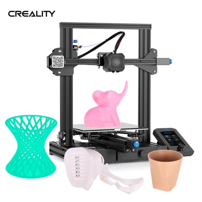 Creality 3D Ender-3 V2 Kit d'imprimante 3D Carte mère silencieuse Ecran d'affichage 220 * 220 * 250mm Volume de construction-AU