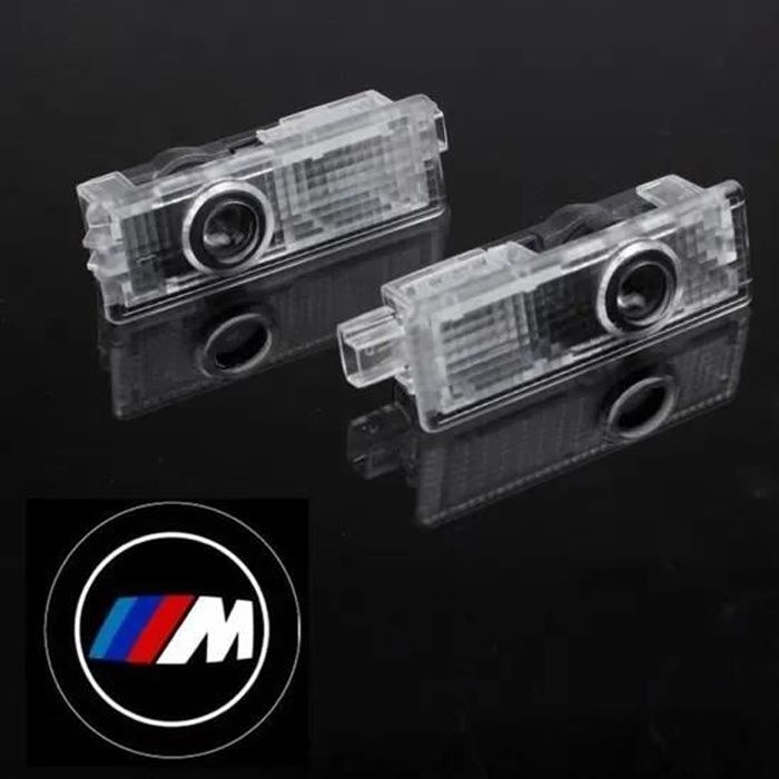 GOBRO/Courtoisie 2pcs LED de porte de voiture Projecteur laser Logo Esprit, Lumière, Ombre pour BMW M Logo