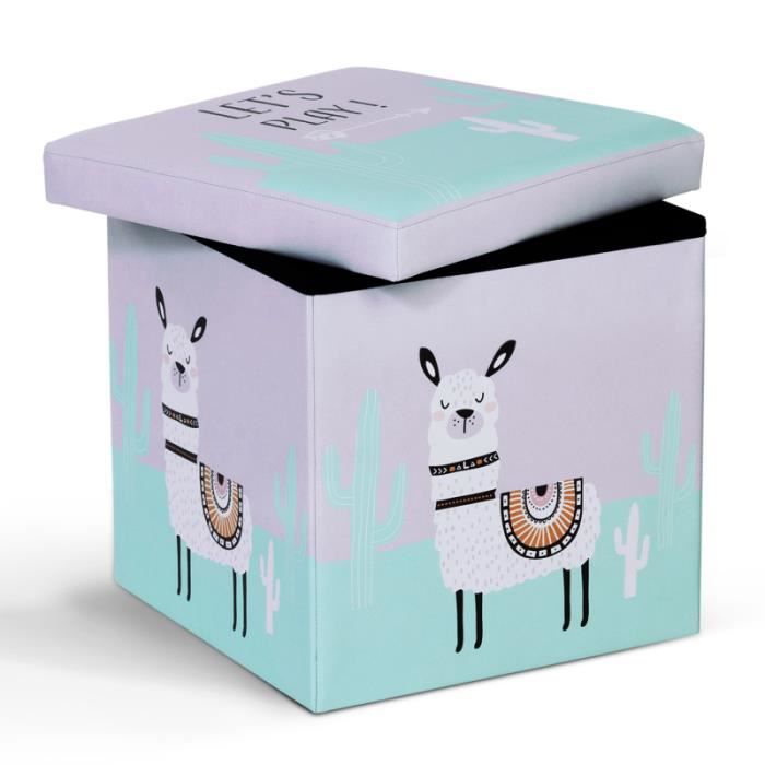 ID MARKET - Banc coffre de rangement LAMA 38x38x38 cm