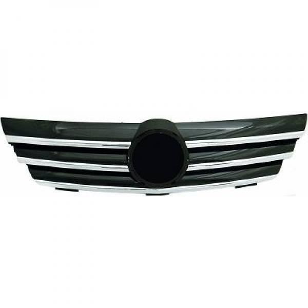 Grille de calandre chrome/noir pour : Sport Look MERCEDES CLASSE C (W203) de 04 à >> - OEM : A2038800383