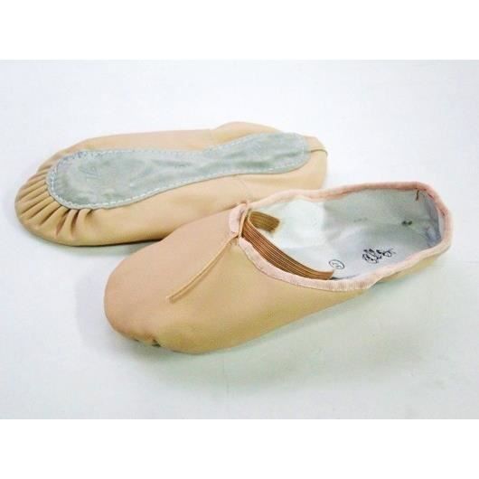 Chaussons cuir de danse demi-pointes classique d'étude
